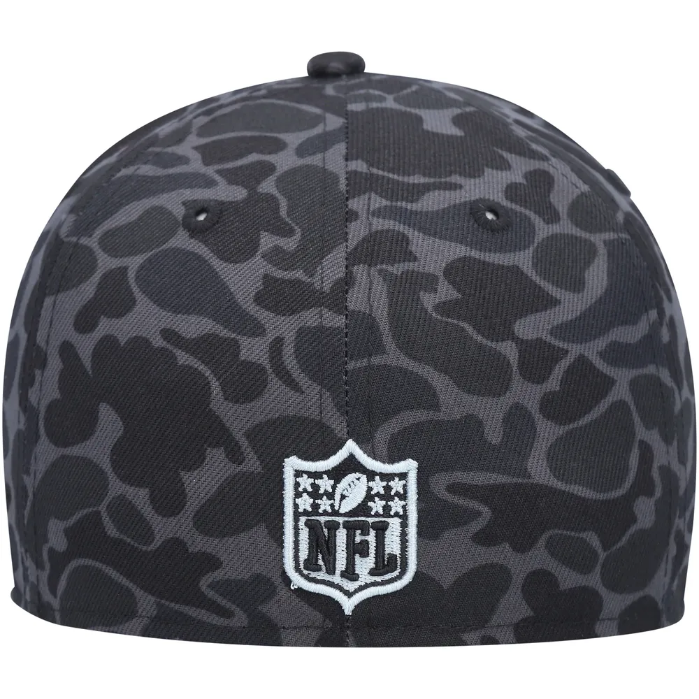 Men's New Era Black Las Vegas Raiders Amoeba Camo 59FIFTY Fitted Hat