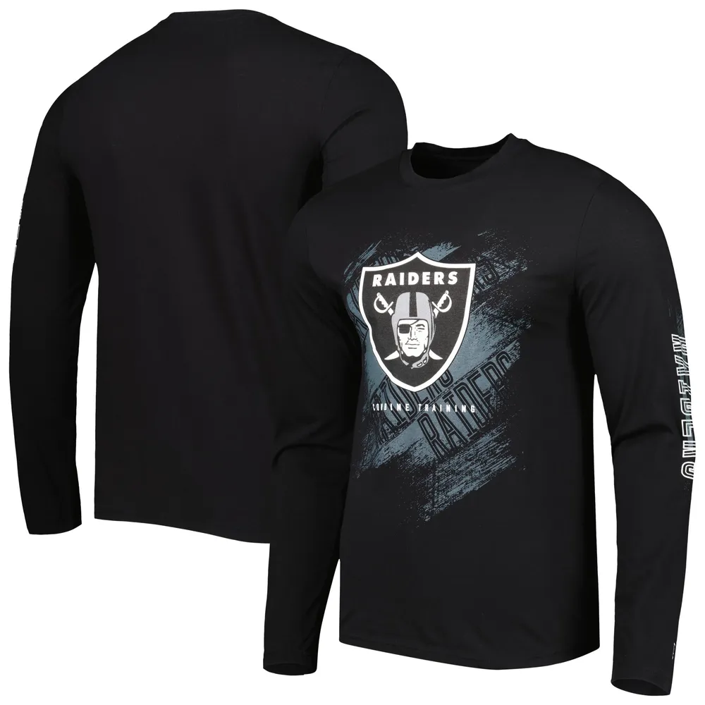 T-shirt à manches longues noir Las Vegas Raiders Combine Authentic Action New Era pour homme