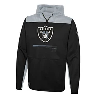 Men's New Era Black Las Vegas Raiders Combine Authentic Hard Hitter Pullover Hoodie