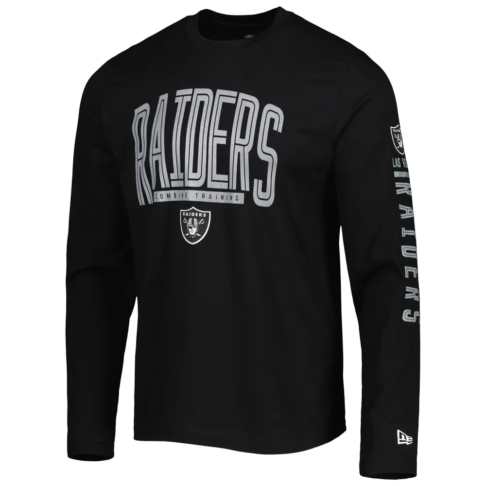 Las Vegas Raiders New Era Combine Authentic Home Stadium Long Sleeve T-Shirt  - Black