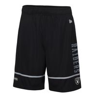 Men's New Era Black Las Vegas Raiders Combine Authentic Rusher Training Shorts