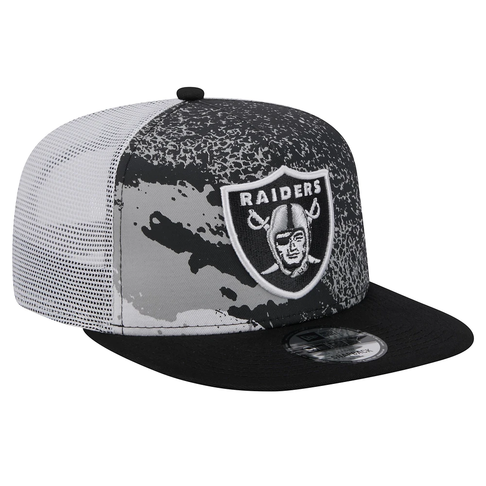 Casquette Snapback 9FIFTY Las Vegas Raiders Court Sport New Era noire pour hommes