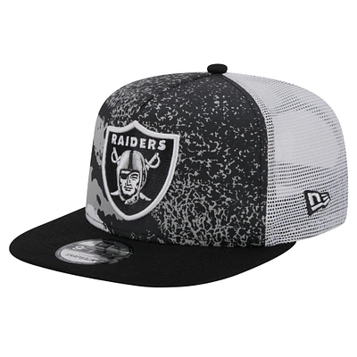 Men's New Era  Black Las Vegas Raiders Court Sport 9FIFTY Snapback Hat