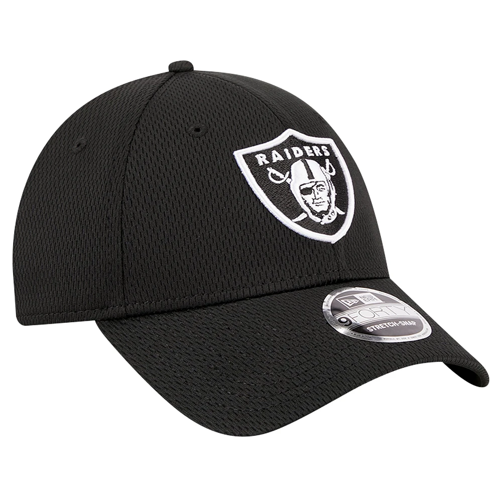 Casquette ajustable Evergreen 9FORTY noire des Las Vegas Raiders de New Era pour homme