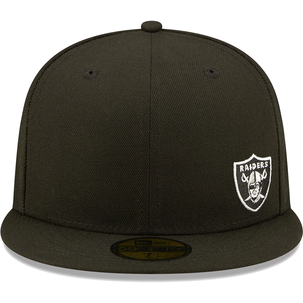 Men's New Era Black Las Vegas Raiders  Flawless 59FIFTY Fitted Hat