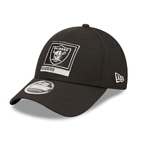 Men's New Era Black Las Vegas Raiders Framed AF 9FORTY Snapback Hat