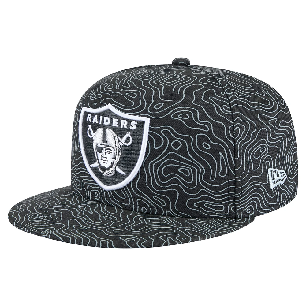 Casquette ajustée Geo 59FIFTY Las Vegas Raiders de New Era pour homme, noire