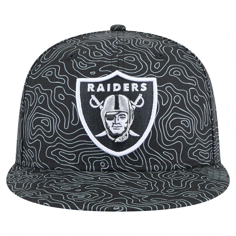 Casquette ajustée Geo 59FIFTY Las Vegas Raiders de New Era pour homme, noire