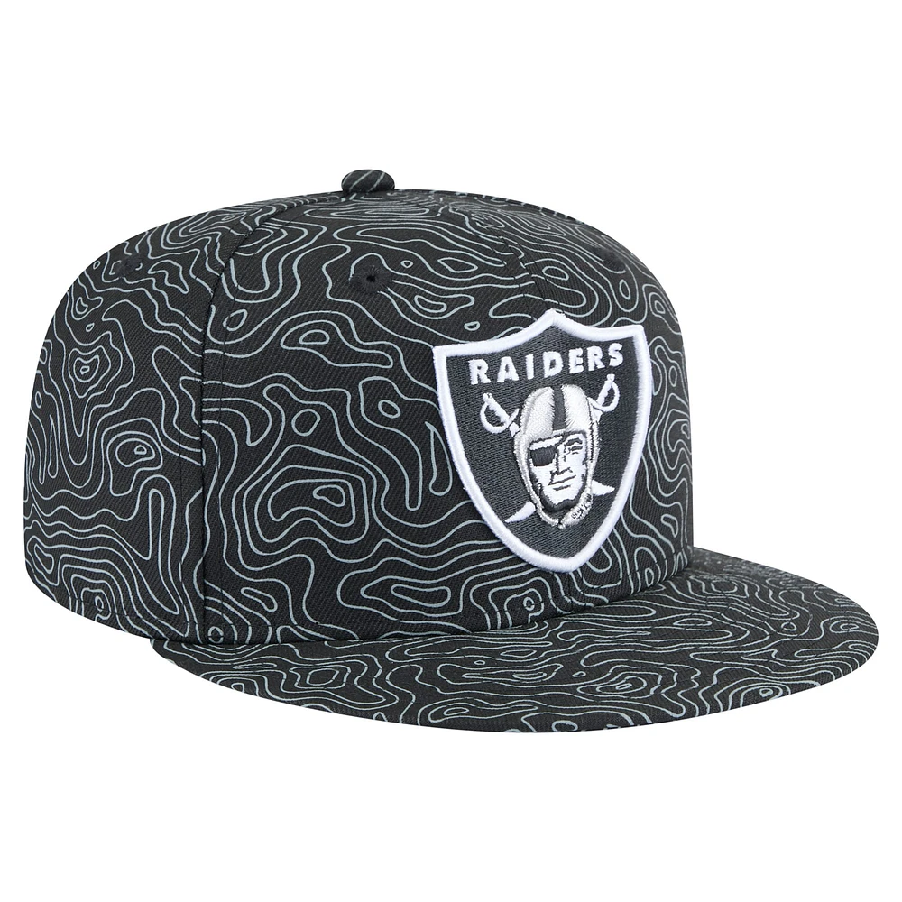 Men's New Era Black Las Vegas Raiders Geo 59FIFTY Fitted Hat