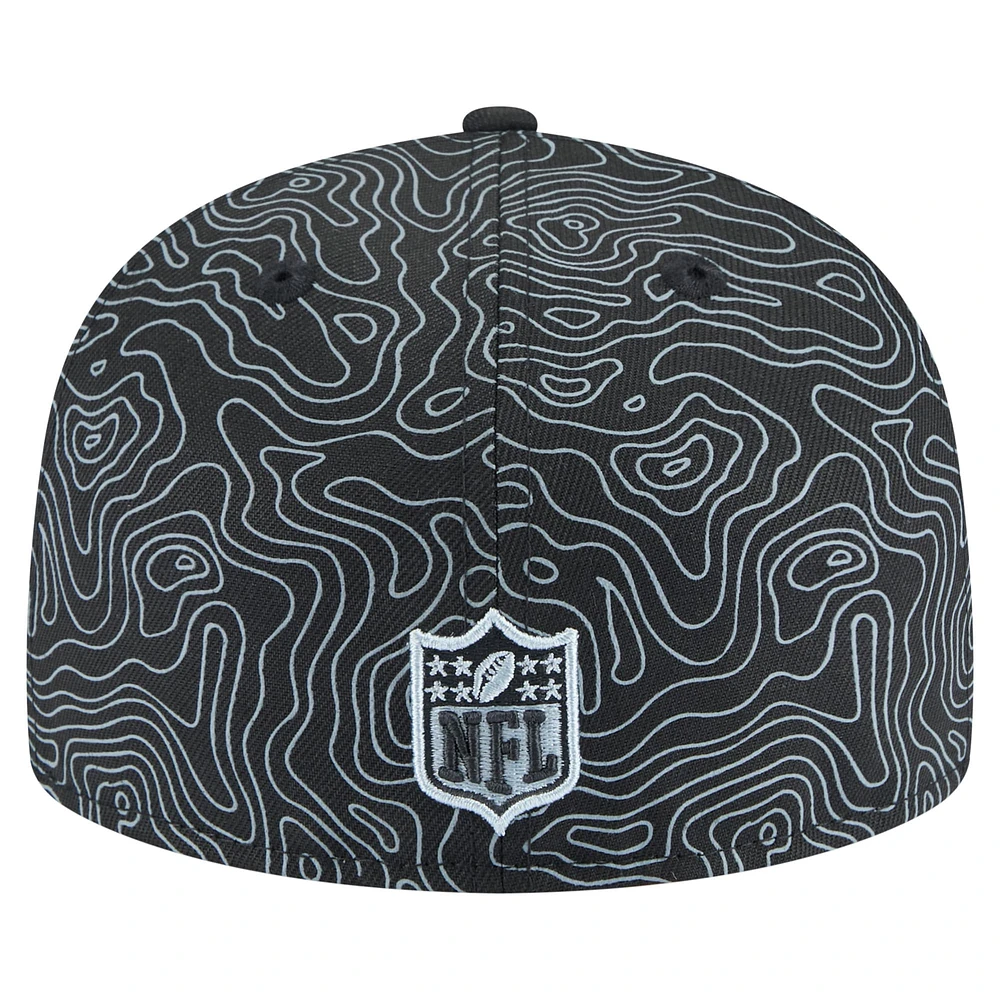 Casquette ajustée Geo 59FIFTY Las Vegas Raiders de New Era pour homme, noire