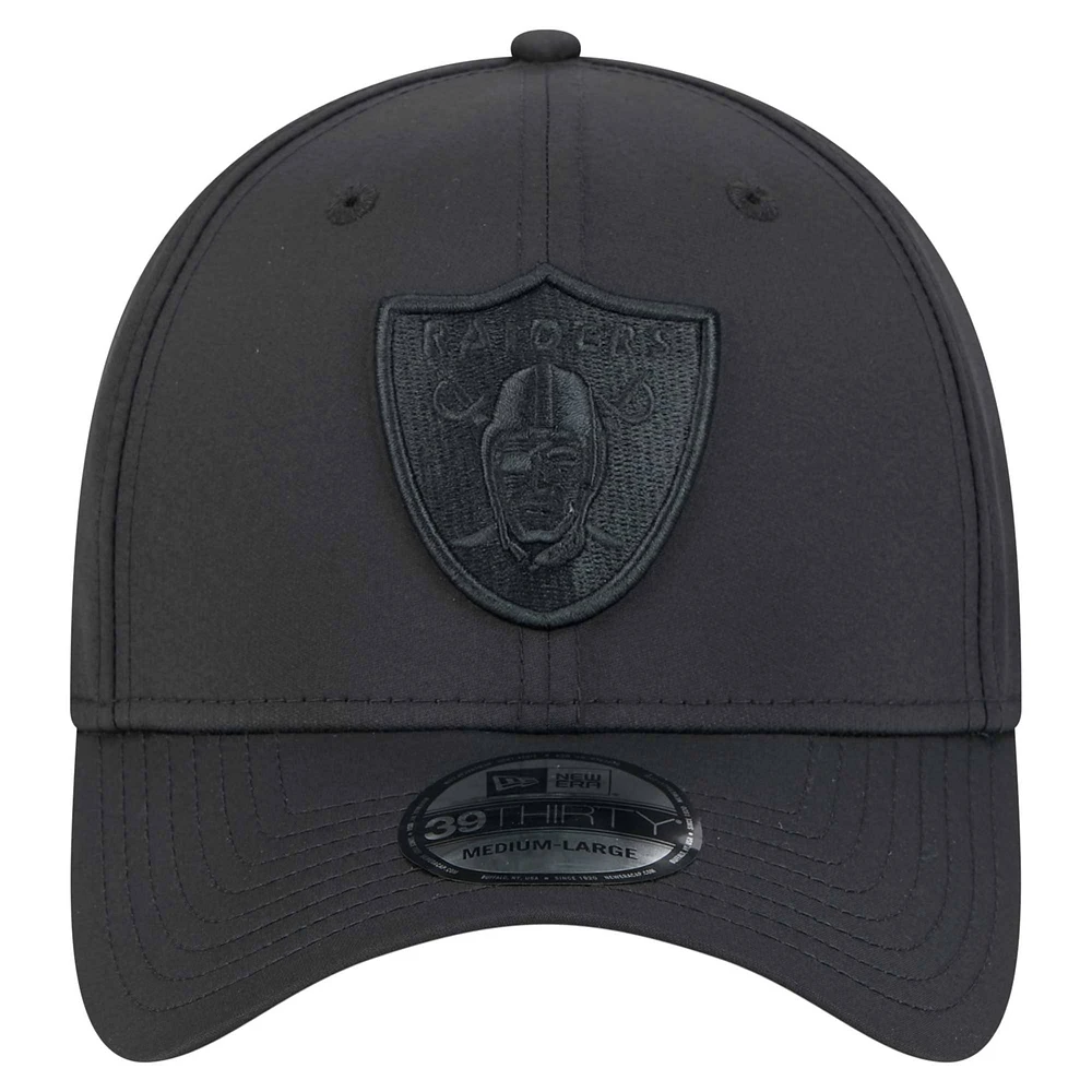 Men's New Era Black Las Vegas Raiders Hydro 39THIRTY Flex Hat