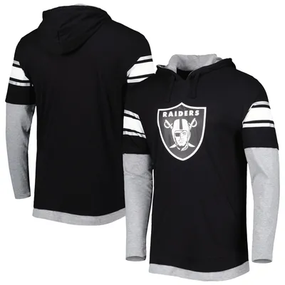 Las Vegas Raiders New Era Long Sleeve Hoodie T-Shirt - Black