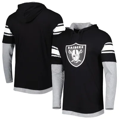 New Era Las Vegas Raiders Distressed Logo Jersey, Black