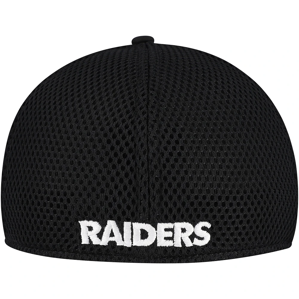 Casquette New Era Las Vegas Raiders Main Neo 39THIRTY Flex noire pour homme