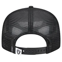 Casquette Snapback 9FIFTY Main Trucker New Era noire des Las Vegas Raiders pour hommes