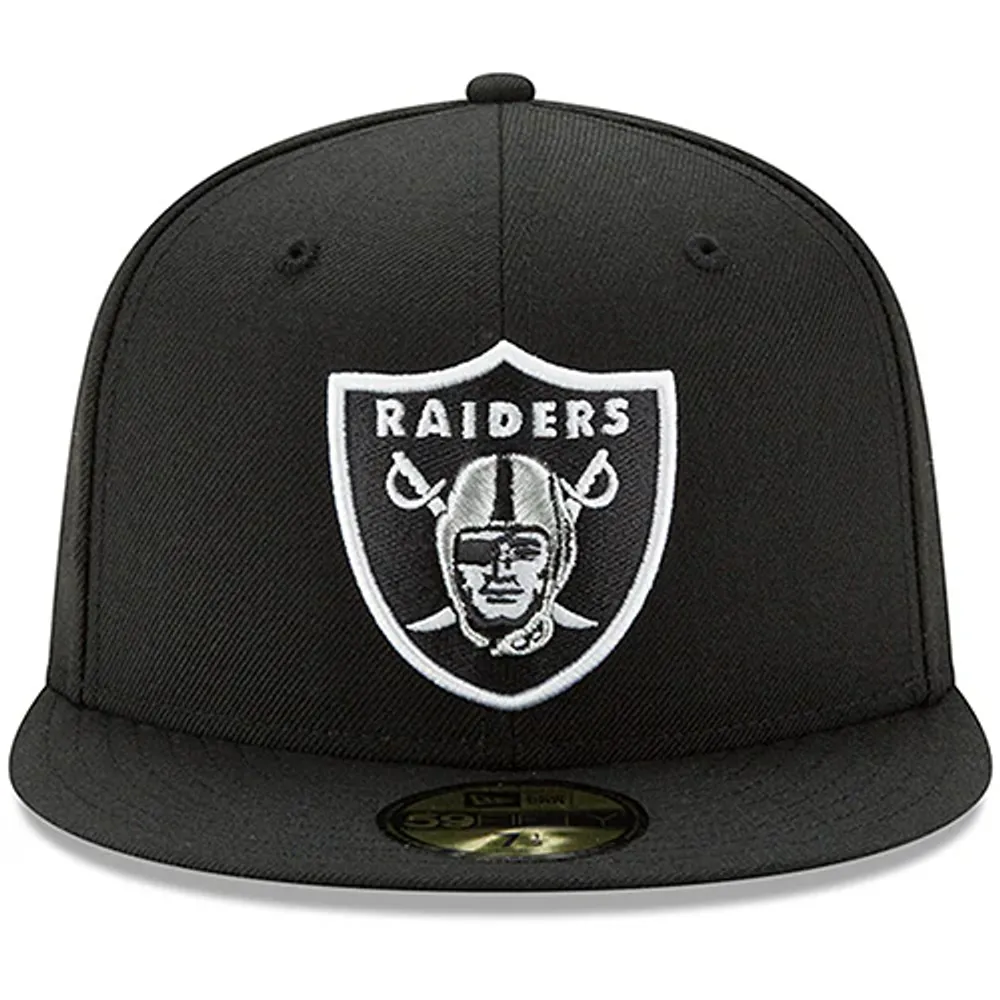 New Era Men's Black Las Vegas Raiders Logo Omaha 59FIFTY Fitted Hat