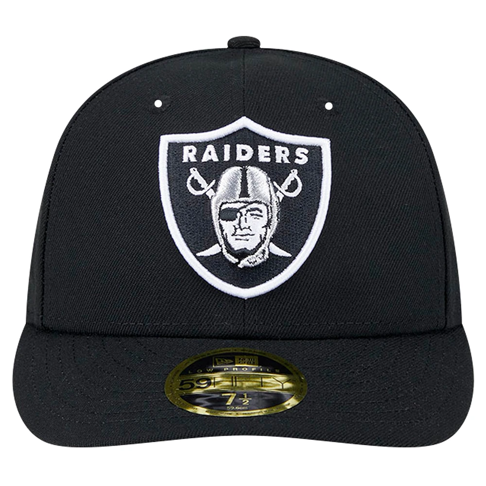 Men's New Era Black Las Vegas Raiders Omaha Low Profile 59FIFTY Fitted Hat