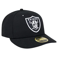 Men's New Era Black Las Vegas Raiders Omaha Low Profile 59FIFTY Fitted Hat