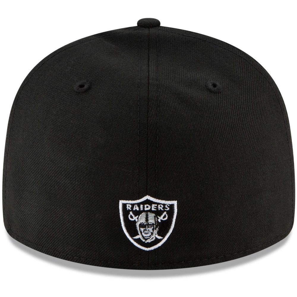 Men's New Era Black Las Vegas Raiders Omaha Script Low Profile 59FIFTY Fitted Hat