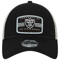 Men's New Era  Black Las Vegas Raiders Property Trucker 9TWENTY Adjustable Hat