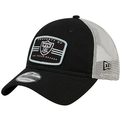 Casquette réglable 9TWENTY Property Trucker des Las Vegas Raiders New Era pour homme, noire