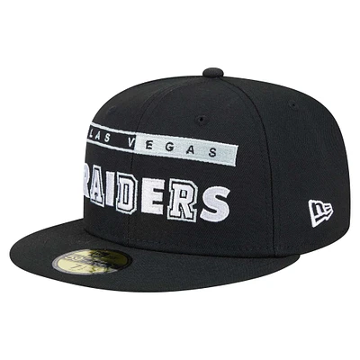 Men's New Era Black Las Vegas Raiders Ransom 59FIFTY Fitted Hat