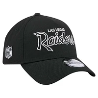 Men's New Era Black Las Vegas Raiders Smith 9FORTY Adjustable hat