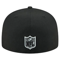 Men's New Era Black Las Vegas Raiders State Stitch 59FIFTY Fitted Hat