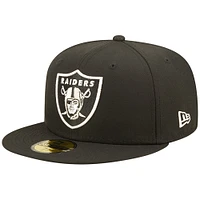 Casquette ajustée noire 59FIFTY pour homme Las Vegas Raiders Super Bowl XVIII Pop Sweat New Era