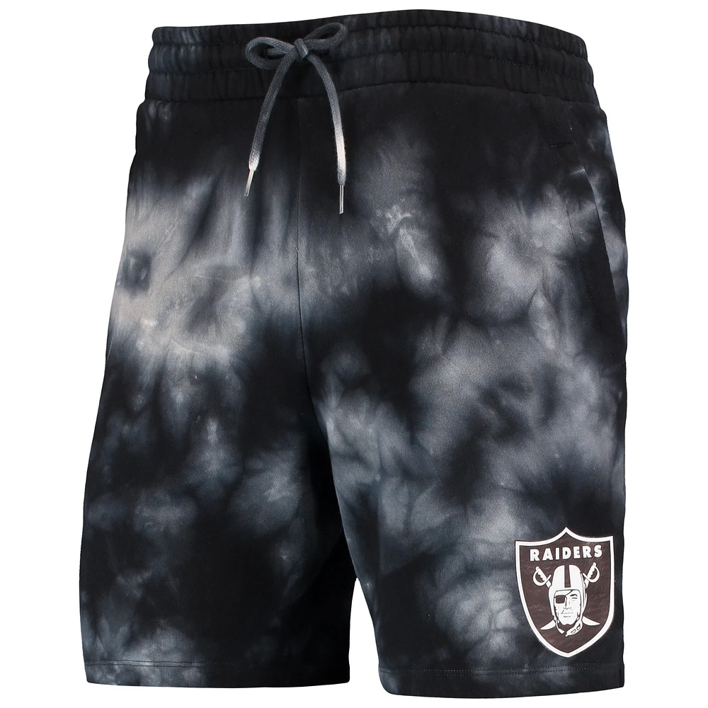 Men's New Era Black Las Vegas Raiders Tie-Dye Shorts