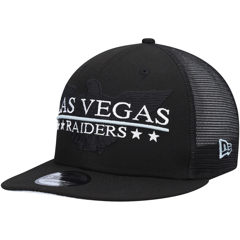 Casquette Snapback 9FIFTY Totem des Raiders de Las Vegas New Era noire pour homme