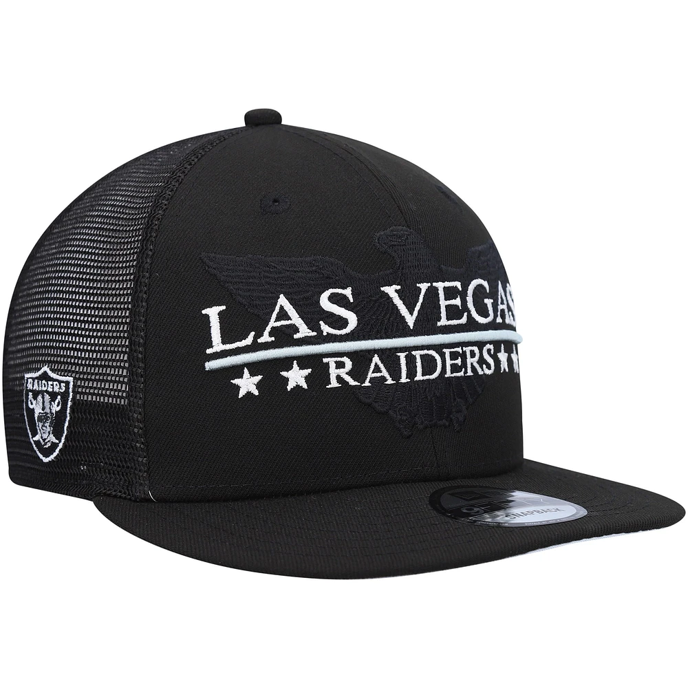 Casquette Snapback 9FIFTY Totem des Raiders de Las Vegas New Era noire pour homme