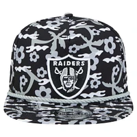 Men's New Era Black Las Vegas Raiders Wakey Wakey Golfer Snapback Hat