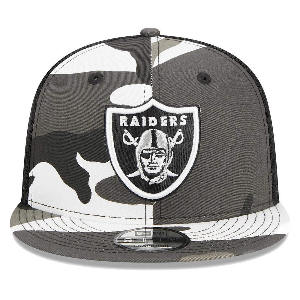 Casquette Snapback 9FIFTY Dark Trucker Las Vegas Raiders New Era pour hommes