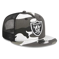 Casquette Snapback 9FIFTY Dark Trucker Las Vegas Raiders New Era pour hommes