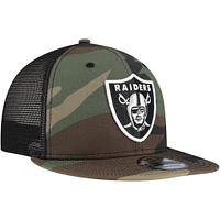 Casquette snapback 9FIFTY Main Trucker de New Era pour homme avec motif camouflage des Las Vegas Raiders