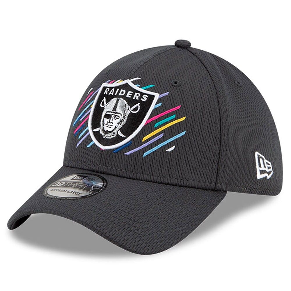 Men's New Era Charcoal Las Vegas Raiders 2021 NFL Crucial Catch - 39THIRTY Flex Hat