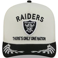 Men's New Era Cream/Black Las Vegas Raiders 2025 NFL Draft 9FIFTY A-Frame Snapback Hat