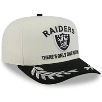 Men's New Era Cream/Black Las Vegas Raiders 2025 NFL Draft 9FIFTY A-Frame Snapback Hat