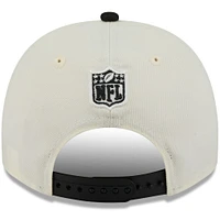 Men's New Era Cream/Black Las Vegas Raiders 2025 NFL Draft 9FIFTY A-Frame Snapback Hat