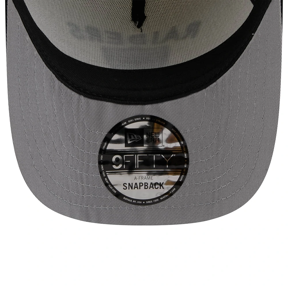 Men's New Era Cream/Black Las Vegas Raiders 2025 NFL Draft 9FIFTY A-Frame Snapback Hat