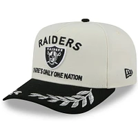 Men's New Era Cream/Black Las Vegas Raiders 2025 NFL Draft 9FIFTY A-Frame Snapback Hat
