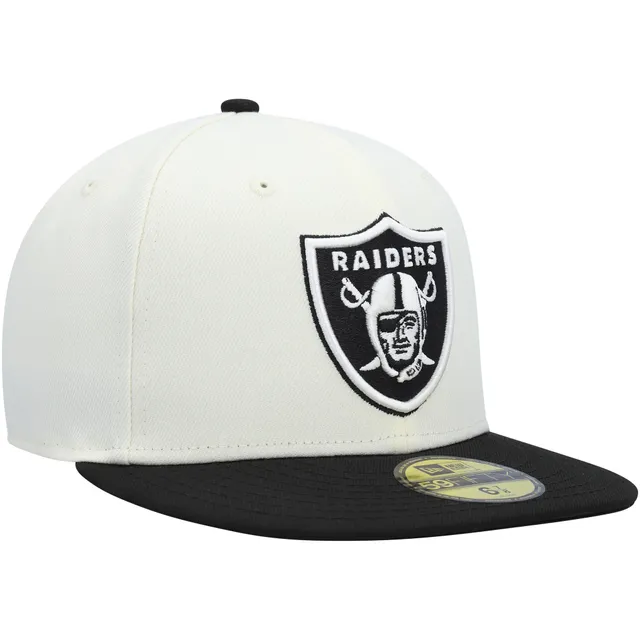 Las Vegas Raiders New Era Chrome Collection 39THIRTY Flex Hat - Cream