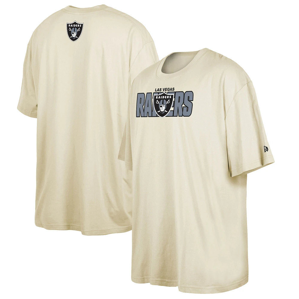 Men's New Era  Cream Las Vegas Raiders 2023 NFL Draft Big & Tall T-Shirt