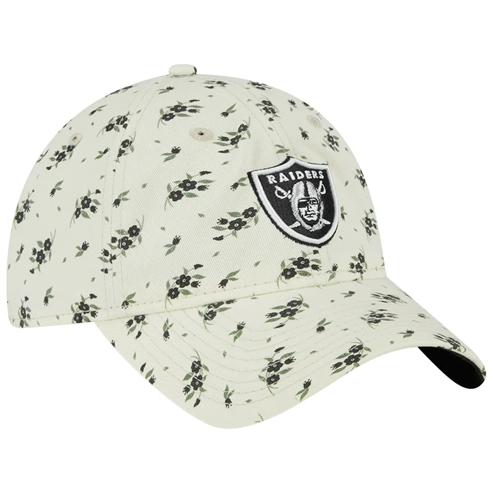 Casquette réglable New Era Las Vegas Raiders Bloom 9TWENTY crème pour homme