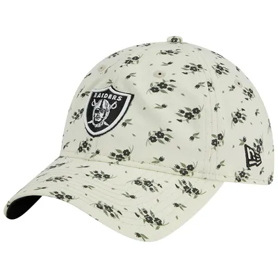 Casquette réglable New Era Las Vegas Raiders Bloom 9TWENTY crème pour homme