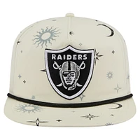 Men's New Era Cream Las Vegas Raiders Celestial Golfer Adjustable Hat