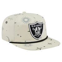 Men's New Era Cream Las Vegas Raiders Celestial Golfer Adjustable Hat