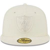 Men's New Era Cream Las Vegas Raiders Color Pack 59FIFTY Fitted Hat