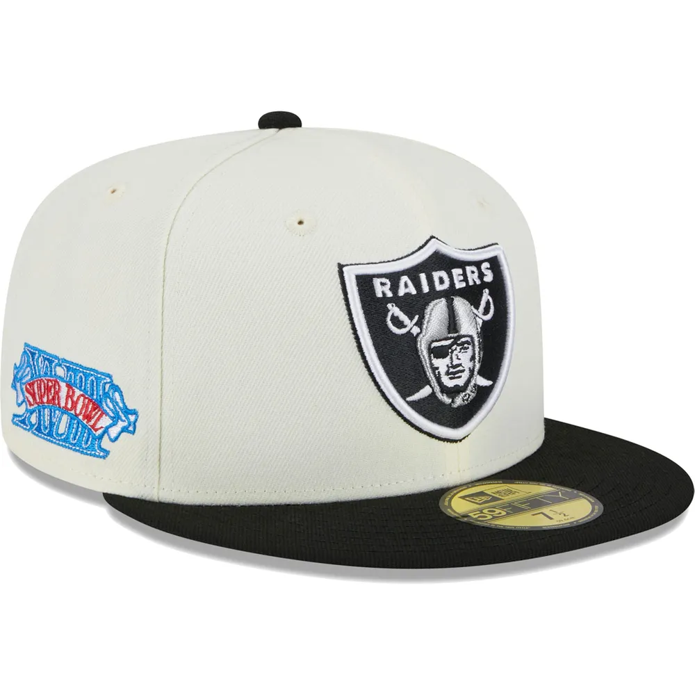 Casquette ajustée 59FIFTY Retro Las Vegas Raiders crème New Era pour homme